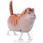 Preview: Laufender Ballon - gestreifte Katze - 43 cm