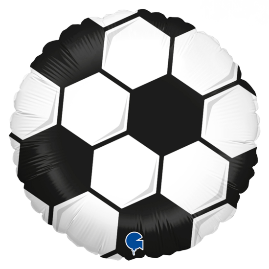 Folienballon - Fußball - Fussball - Soccer - Rund - 46 cm