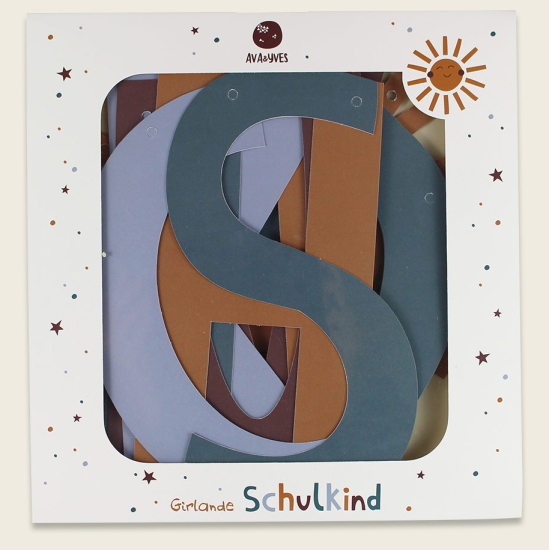 Ava&Yves - Girlande - Buchstabengirlande Adventure – Schulkind