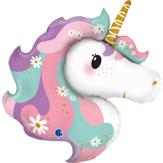 XL Folienballon - Hippie Einhorn - Unicorn - 81 cm